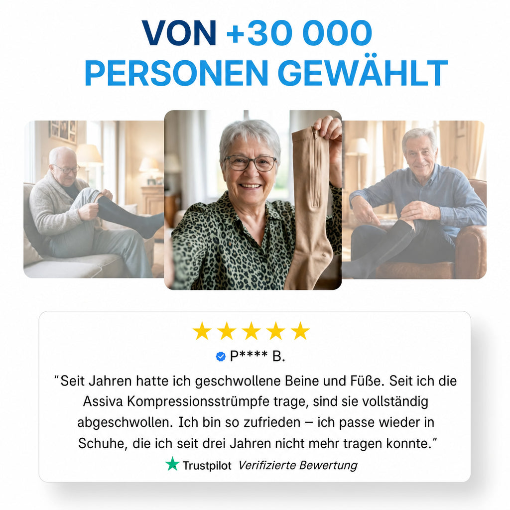 Kompressionsstrümpfe mit Reißverschluss